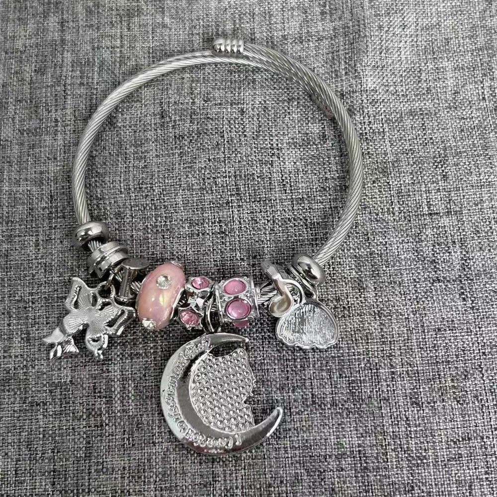 Hello Kitty Silver and Pink Charm Bracelet - Picture 5 of 5